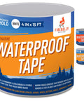 Heavy Duty Waterproof Tape For Leaks Tough As Nails All Weather Sealant For Outdoor And Indoor Repairs Marine Grade Weatherproof Tape With Super Strong Adhesive For Pools Roofs Plumbing And More White, 4 in x 15 ft roll