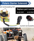 Starter Solenoid Relay Replacement for Ranger 400 500 570 700 800 EFI 4x4 Models 2006 2014 Direct Fit Heavy Duty Start Relay for Easy Install and Reliable Quick Start, 35A relay with connector