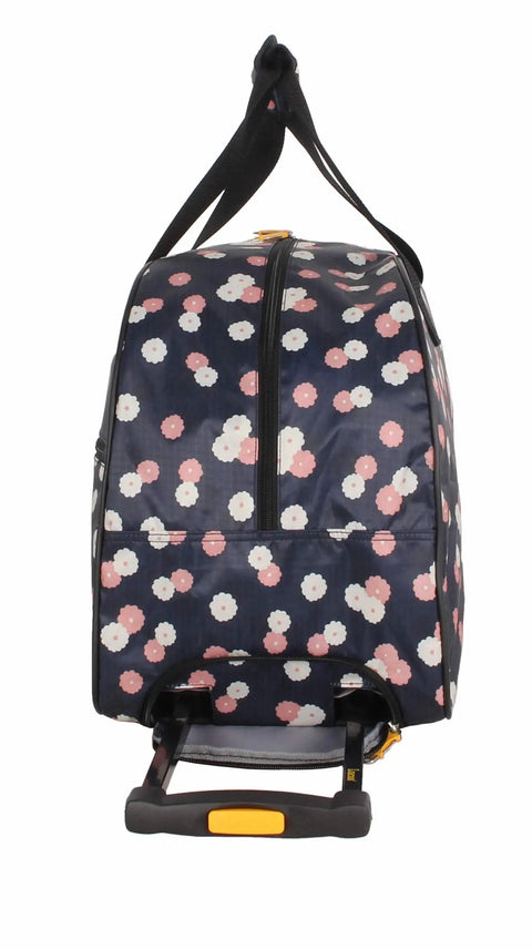 Carry On Duffel Bag With Lightweight Softside Design, 22 Inch Weekender And Overnight Travel Case With 2 Rolling Wheels, Ditty Floral Pattern