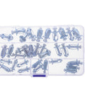 35 Pcs M4 M5 M6 Petal Shape Expansion Nuts And Screws Kit For Hollow Walls Plasterboard Metal Construction With Quick Install And Versatile Use For Home Repairs And Diy Projects, zinc alloy set in storage box