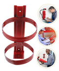 Wall Fire Extinguisher Rack Mount Holder Iron Bracket Easy To Install No Fuss Setup For Quick Access durable red iron mount