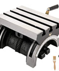 Tilting Milling Table 7x5 Inch With 0 To 45 Degree Adjustable Swivel Angle Plate 3 T Slots Heavy Duty Crank Handle Cast Iron Milling Jig