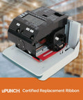 Top Tier Cr1000 Replacement Ribbon Cartridge For One Time Clock And Date Stamp Machine shown installed in time clock.