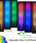 Color Changing RGB Floor Lamp With Remote Control 61 Inch Standing Corner Lamp in various color modes with fabric shade