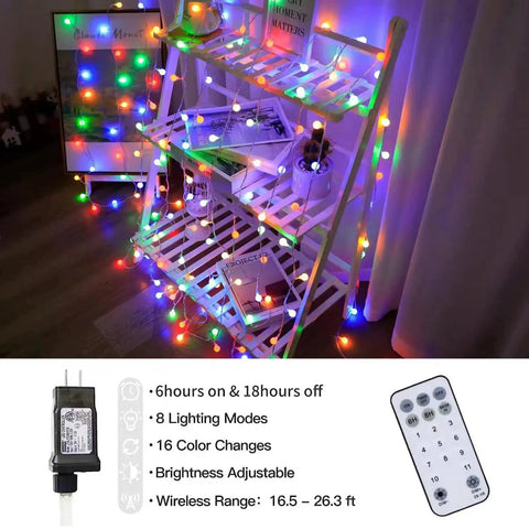 Color Changing String Lights With 150 LED Multicolor And Warm White Globe Bulbs Remote 11 Modes IP44 Waterproof Plug In Fairy Lights For Indoor Outdoor Parties Gardens Christmas Decor Vibe