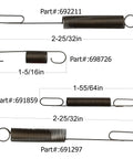 14-Piece Governor Spring Kit For Briggs And Stratton Small Engines Replacement Set showing four steel springs with part numbers