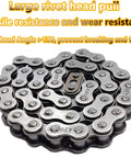 Front Jackshaft 42 Link 420 Chain For Mini Bikes Fits CT200U CT200U-EX BT200X MB200 MB165 Baja Warrior Heat And Baja Motorsports Replacement Chain with large rivet head