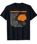 Engineers Brain Funny Engineering Gift T Shirt for Process Engineers and Tech Geeks with graphic brain and text design