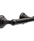 Providence Spring Toilet Paper Holder Wall Mounted With SpotShield Venetian Bronze Finish, low gloss warm brown hardware, side view