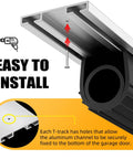 Garage Door Bottom Seal Kit With Pre Drilled Aluminum Track Retainer Base, Heavy Duty U And O Ring Weather Stripping focused on installation.