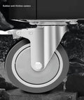 Close-up of a wheel on the Seven Drawer Rolling Tool Cart With Lock Heavy Duty Steel Tool Storage Organizer On Wheels