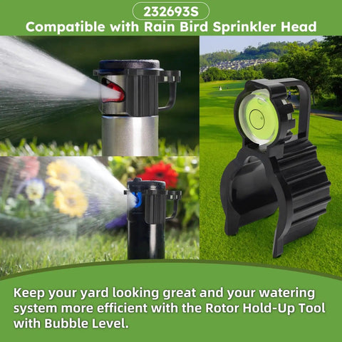 Must Have Pro Grade Hold Up Tool With Bubble Level And Rotor Adjustment Compatible With Rain Bird Sprinkler Head Series