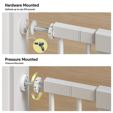 Extra Wide Baby Gate For Stairs And Doorways 27 To 43 Inches Auto Close Safety Gate With Extenders Pressure Or Hardware Mount Kit