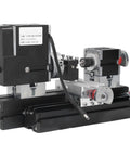 Top Shelf Mini Metal Lathe Machine Boasts Quick 12VDC 60W Motor Revving Up To 12000 RPM Along Strong Drill Chuck, Compact Design.