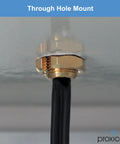 Through hole mount with brass connector for Slick Hardcore Low Profile Mimo 4G 5G Omni Directional Screw Mount Puck Antenna.
