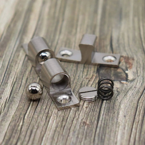 70mm Ball Catch Set Of 5 Solid Brass Chrome Plated Adjustable Double Ball Tension Roller Latch Hardware Fittings For Cabinets Closets Furniture Doors With Screws, chrome ball catch parts and spring