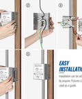 Installation steps for 12 Inch Wall Mounted Shutter Exhaust Fan With Temperature Controller And Power Cord Kit, Aluminum Louvers