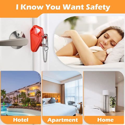 Portable Door Lock For Travel And Home Security Easy Install Defender Latch For Hotels And Apartments Safe From Inside