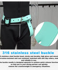 Heavy Duty Rubber Diving Weight Belt With Quick Release Stainless Steel Buckle Designed For Free Diving And Spearfishing 53 Inch Length white belt on mannequin