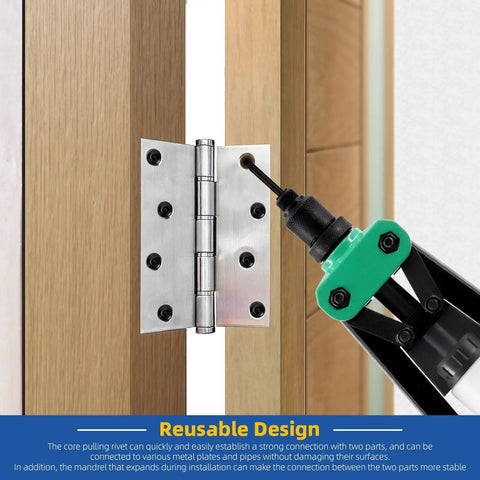130 Piece White Aluminum Blind Rivet Kit With 7 Sizes, Steel Mandrel Pop Rivets Assortment used on door hinge