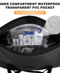 Waterproof 30L Motorcycle Dry Bag With Roll Top Closure Air Valve And Quick Fix Straps, inner PVC pocket detail