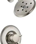Monitor 17 Series Stainless Shower Trim With H2Okinetic Technology WaterSense Certified Pressure-Balance Valve, modern design