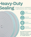 Tough As Nails Weather Stripping Tape For Doors And Windows High Density Foam Insulation Seal in a coiled roll, showing its dense, smooth surface.