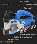 Handheld Electric Grout Cleaner With Dust Free Design focusing on suction hose and ergonomic handle for tile maintenance.