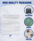 Clear 2x2 Inch Resealable Zip Top Plastic Bags 1000 Pack With Zipper Seal For Jewelry Beads Small Parts Crafts And Hardware Storage