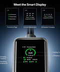 Image of Level 2 EV Charger With WiFi App, 32A J1772, 25Ft Extension Cord showing smart display with current and charging status.