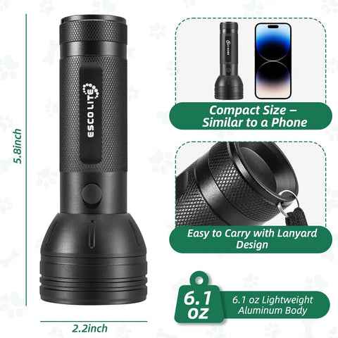 Ultimate UV Black Light Flashlight With 51 LEDs And 395 Nm Ultraviolet Beam For Pet Stains And Urine Detection Bed Bug Finder On Rugs And Carpets Great For Spotting Hidden Spills Like A Stain Hunter And Dirt