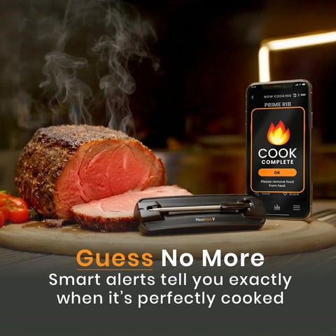 V Prime Wireless Meat Thermometer With 1200F Heat Resistance Unlimited WiFi And Bluetooth Range Smart Digital Probe by cooked meat