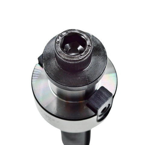 Close-up of the R8 Face Mill Cutter Set 80mm with BAP400R arbor detailing the top view and fastening mechanism.