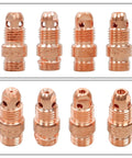 Pro Grade TIG Welding Torch Kit With Alumina Nozzle Collets And Stubby Gas Lens Fittings Fit For WP17 WP18 WP26 copper collets