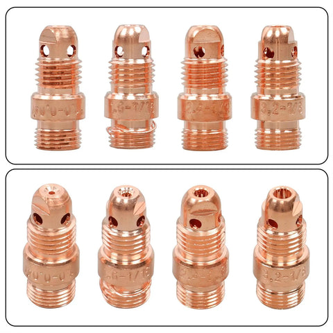 Pro Grade TIG Welding Torch Kit With Alumina Nozzle Collets And Stubby Gas Lens Fittings Fit For WP17 WP18 WP26 copper collets