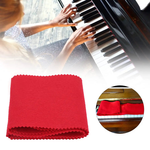 Red Felt Piano Keyboard Dust Cover For Digital Pianos Protect Keys From Dust And Scratches, Washable Design, 49.2 x 5.7 Inches