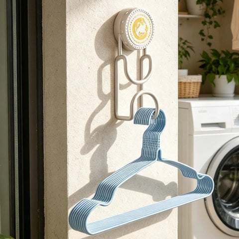 Legit Heavy Duty Suction Cup Hooks For Wall Removable With Zero Trace Grip Like Crazy Strong waterproof rack hanger holding a blue hanger.