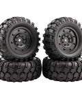 Four Piece RC Rubber Tire Set for 1/12 Scale Crawler Cars H12P H12Y H12Y+ MN-82 MN-128 MN82S Replacement Spare Parts