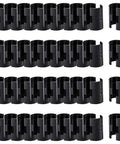 72 Pcs Wire Shelf Clips for 1 Inch Posts, 36 Pairs Lock Clip Replacements for Metal Shelving Sleeves System, black plastic clips