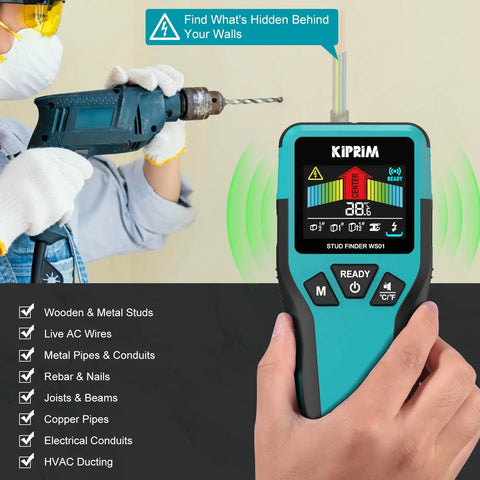 Straight Shooter Stud Finder And Digital Wall Scanner With Triple Depth Modes And Reliable Live Wire Detection For Zero Stress Home Fix Ups And Weekend Builds
