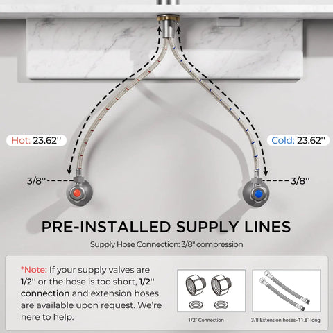 Lead Free Stainless Steel Kitchen Faucet With Brushed Nickel Single Handle High Arc That Swivels 360 Degrees For Heavy Duty Household Tasks Runs Buttery Smooth Thanks To Premium Ceramic Cartridge Built Tough As Nails supply lines and connections diagram.