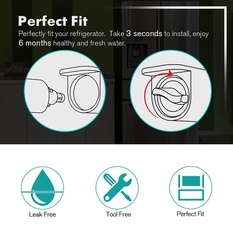 Top Rated Fridge Water Filter Replacement 9990 NSF 53 42 Certified For Kenmore 46 9990 And LG LT600P installation diagram