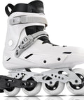 TC Inline Skates for Adults and Teens, Pro Roller Blades for Men and Women in Grey, durable metal frame, side view