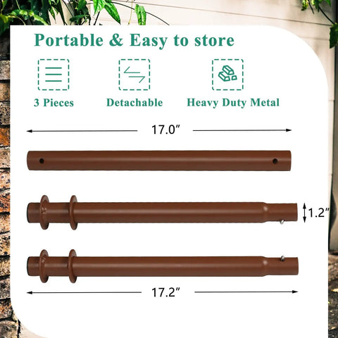 Detachable steel bar components for Upgraded Caribbean Hammock Chair With Detachable Steel Bar Large XL Rope Hanging Swing Chair.