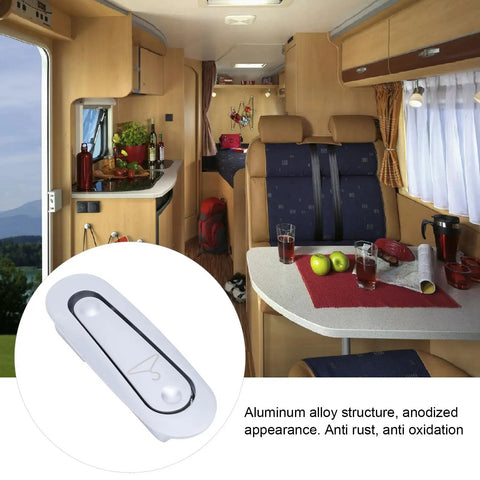 Rock Solid Heavy Duty Folding Coat Hooks Black Aluminum Wall Hangers For Bathrooms And Bedrooms, shown in RV interior with fruit.