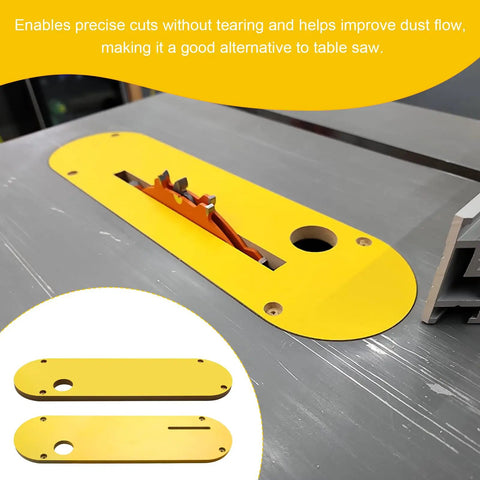 Zero Clearance Table Saw Inserts Combo Pack For 8-1/4 Inch Saws DWE7485 DCS7485 With Riving Knife Slot and solid blank