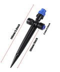 Adjustable 360 Degree Drip Irrigation Emitters For Quarter Inch Tubing Push To Fit Garden Drippers Sprayer with arrow stake