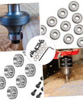 Top Mounted Ball Bearing Kit for Quarter Inch Router Bits Steel Bearings Replacement Guide For Router Milling Cutter