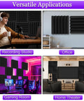 Thick Acoustic Foam Panels Knock Out Room Echoes With Badass Sound Absorption Ideal For Recording Studios And Bass Rooms in various setups.