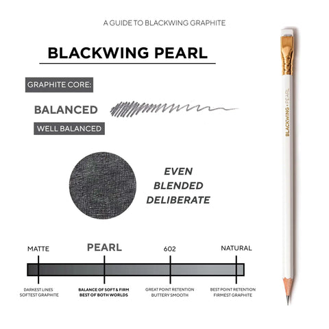 Pearlescent White Pencils, 12 Pack For Journaling And Writing, Incense Cedar, Premium Japanese Graphite, Balanced Lead, Smooth, Easy Erasable